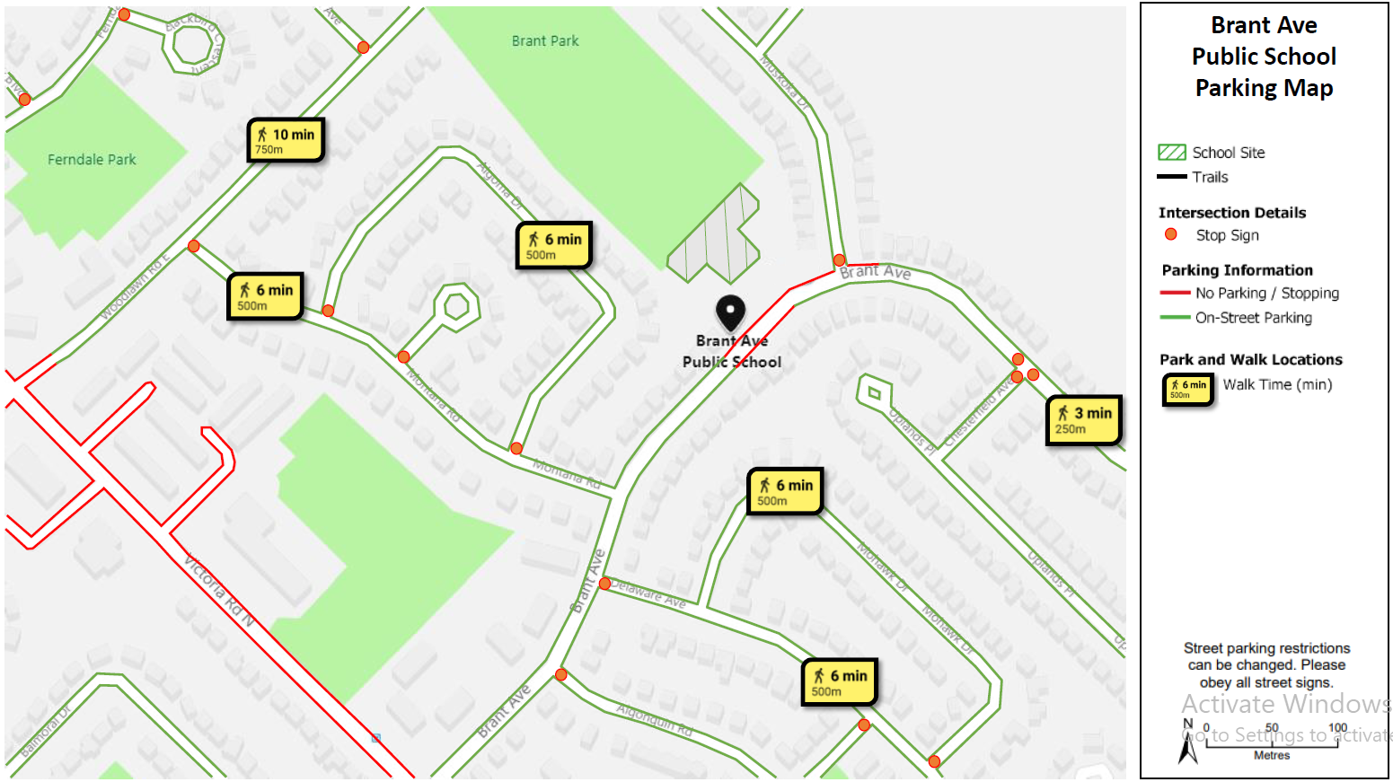 Park and Walk Map