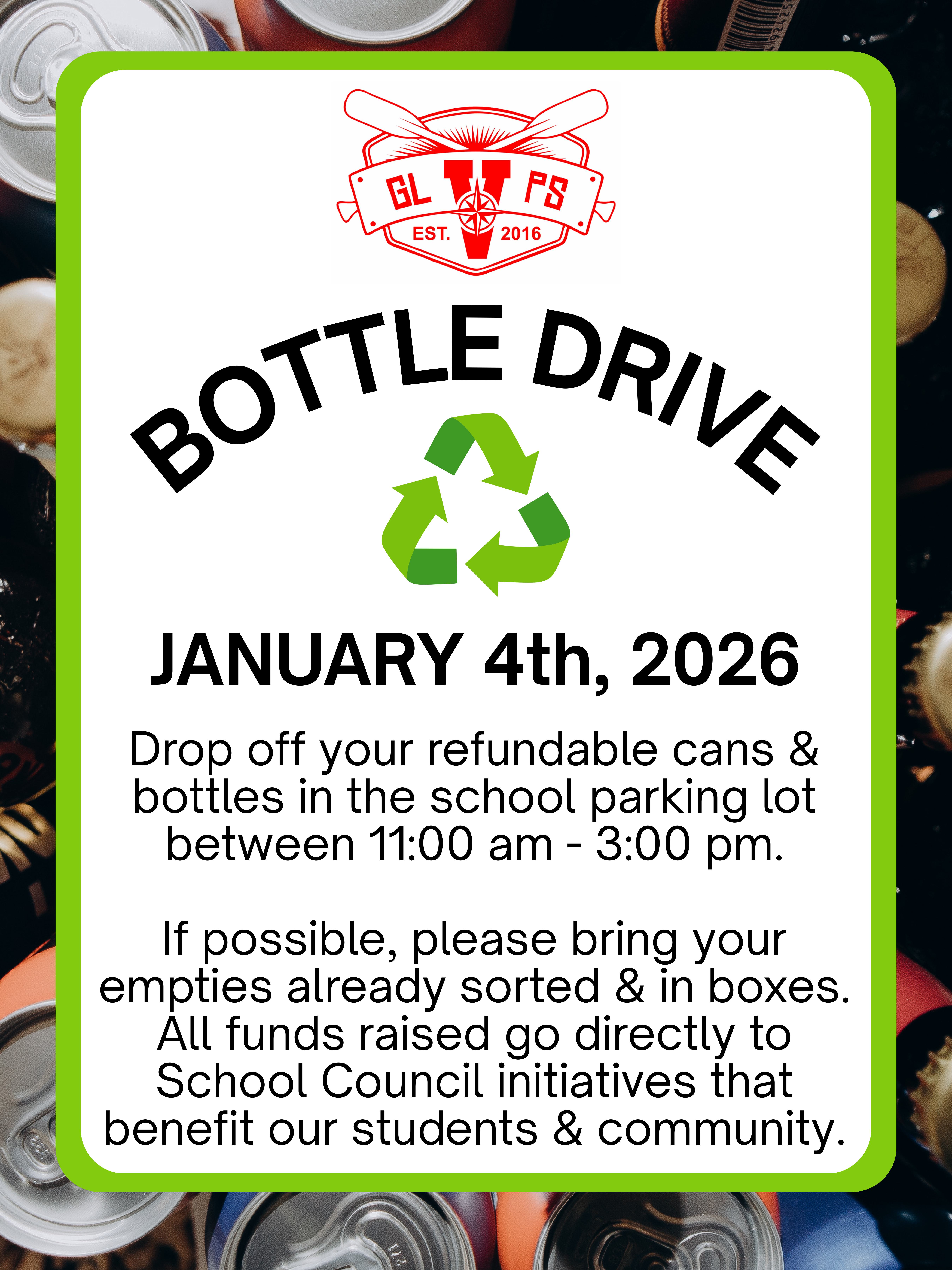 Bottle Drive Fundraiser