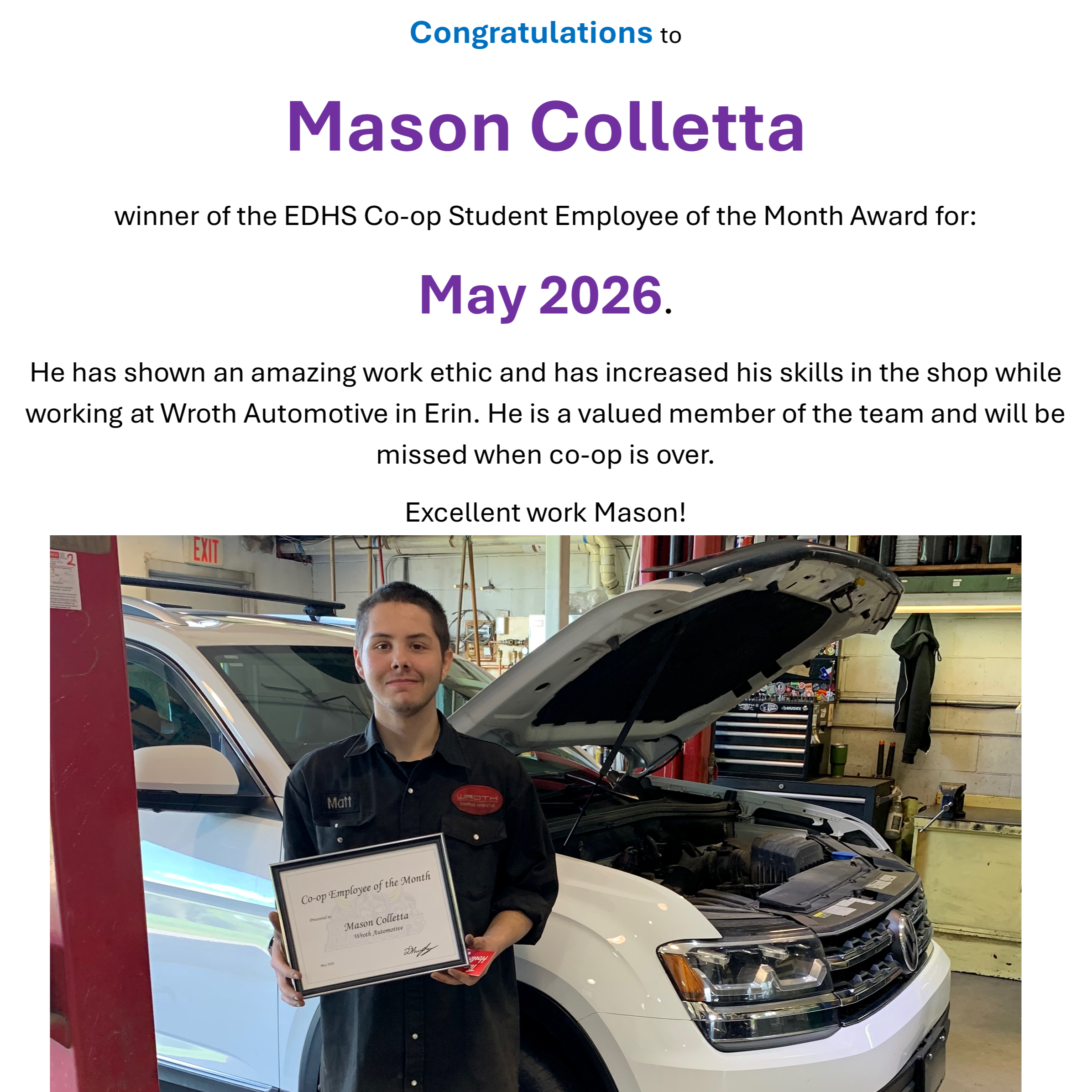 May 2026 Coop Employee of the Month