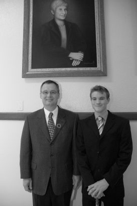 2009 winner Alex Vander Vlugt with Bob Hohenadel, President of the GCVI Alumni Association