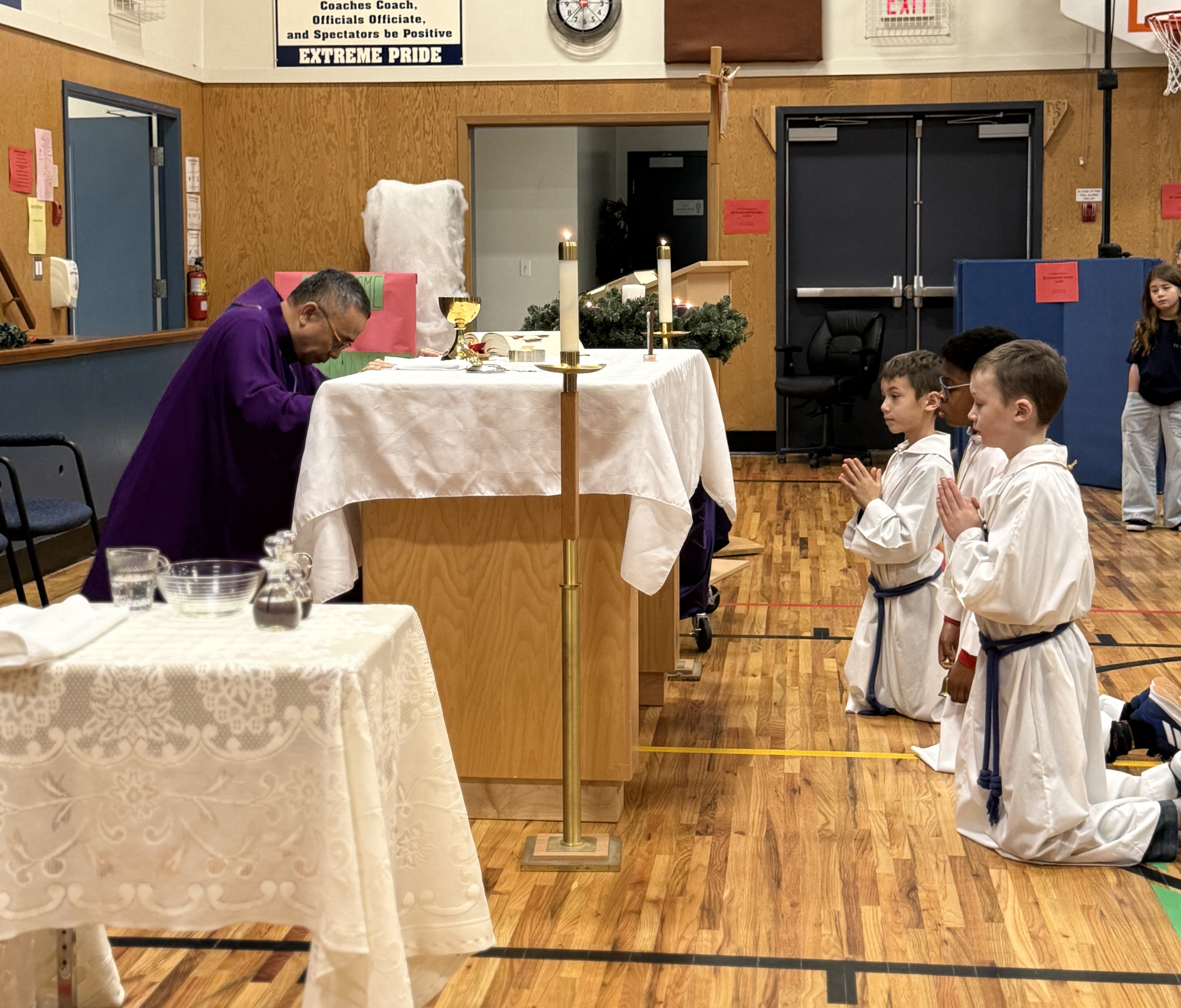 Praying students