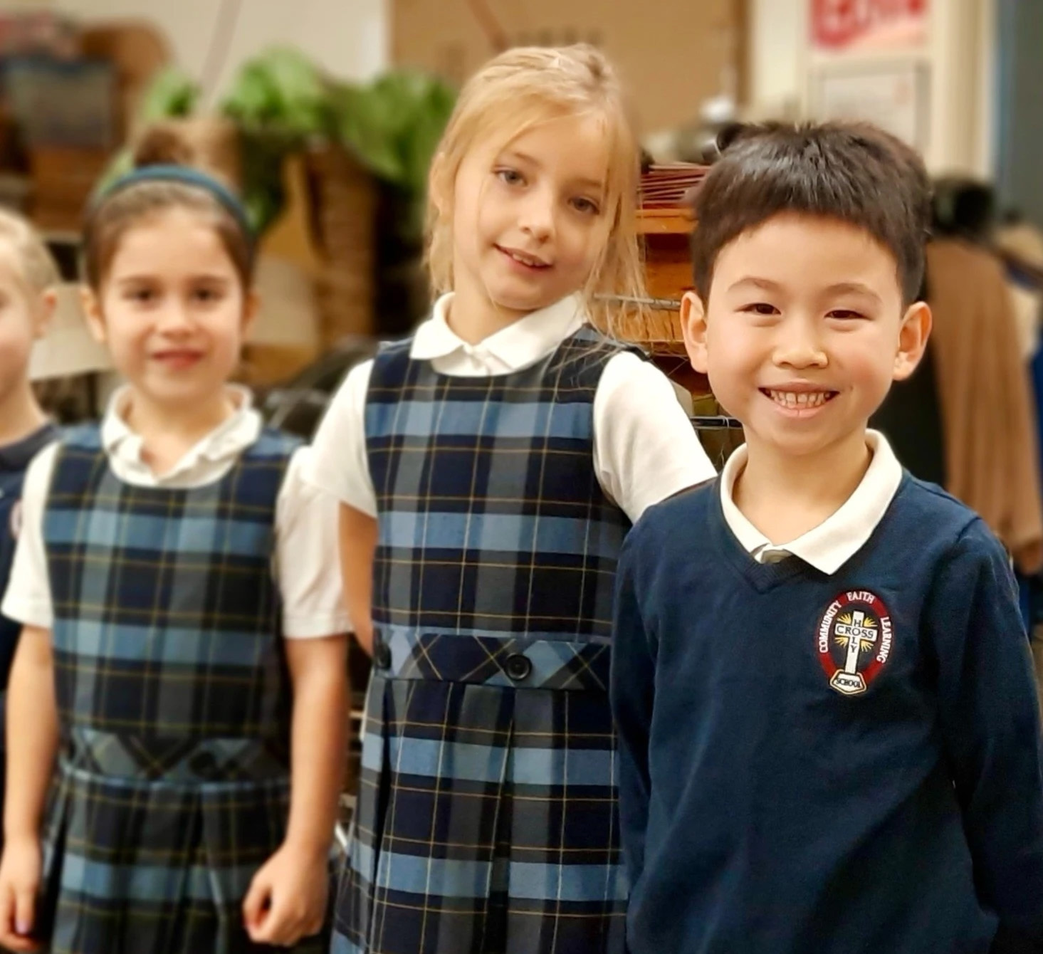 children smiling at camera