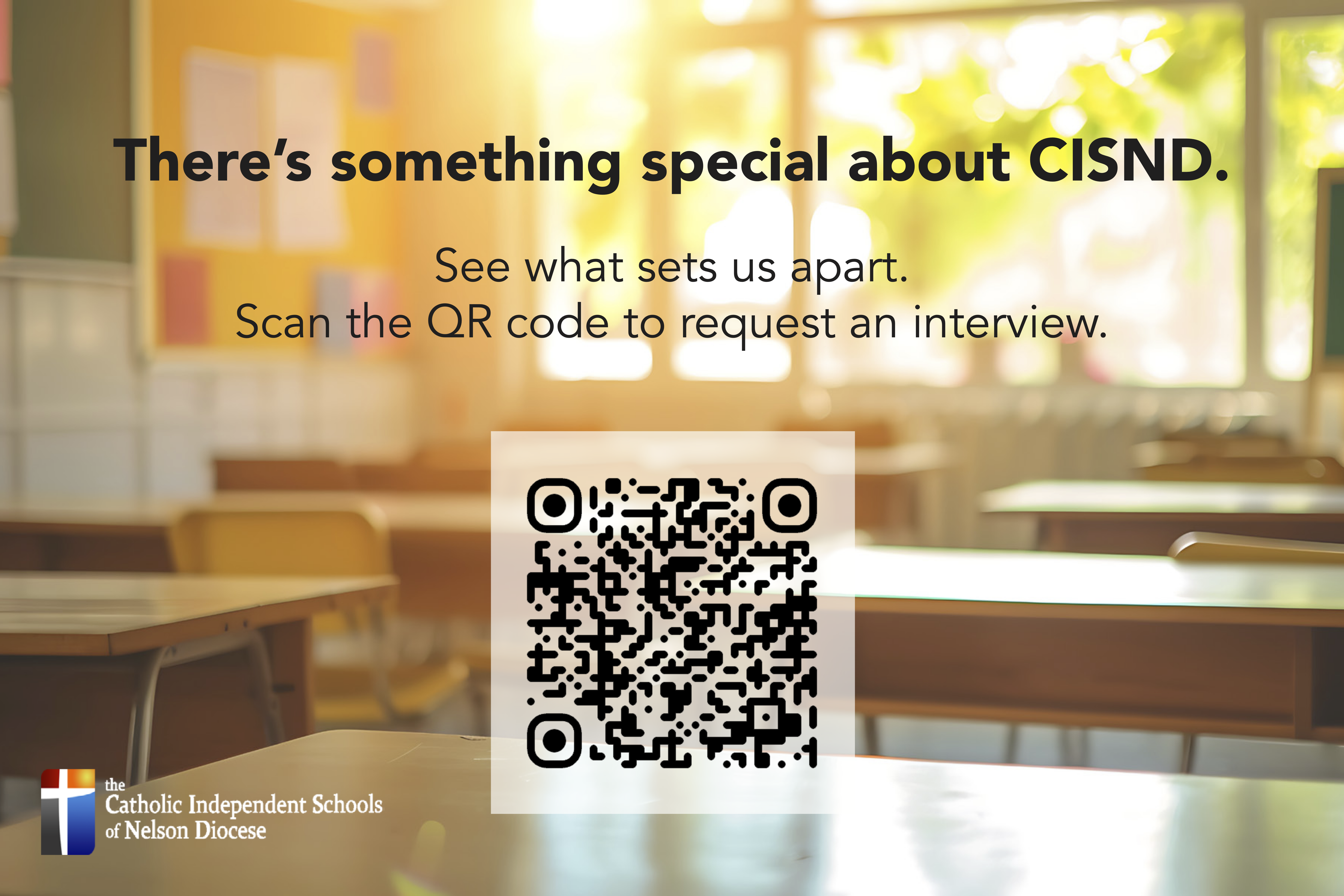 There’s something special about CISND - See what sets us apart - Scan the QR code to request an interview - QR code