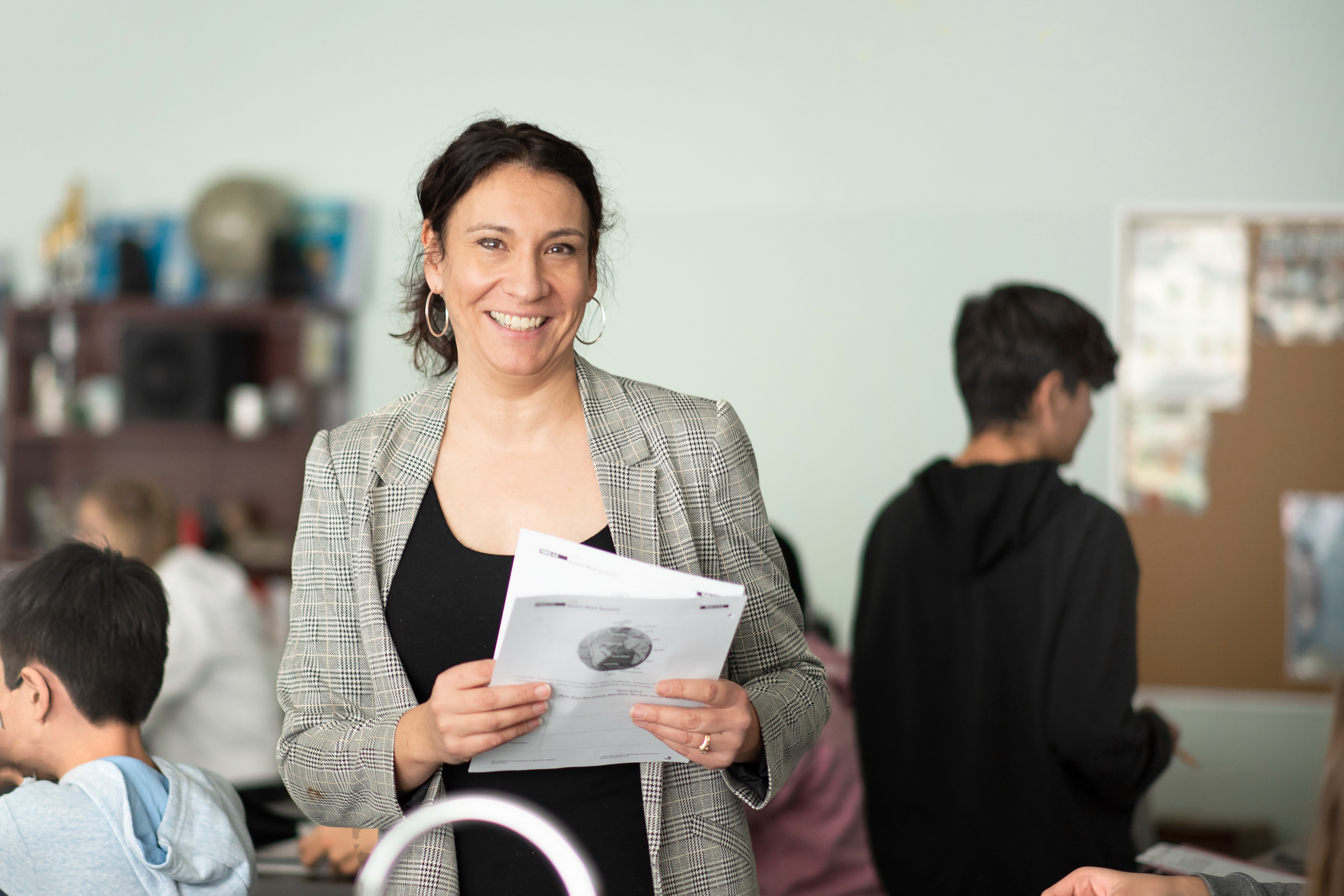 teacher smiling