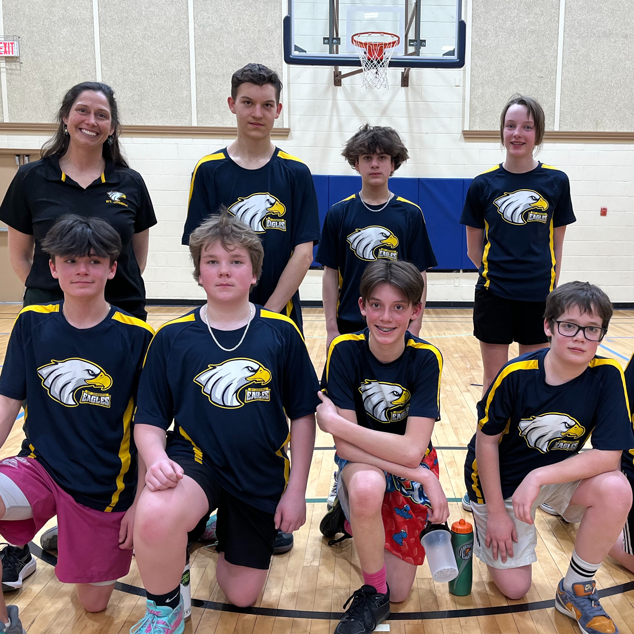 volleyball team on the ladders