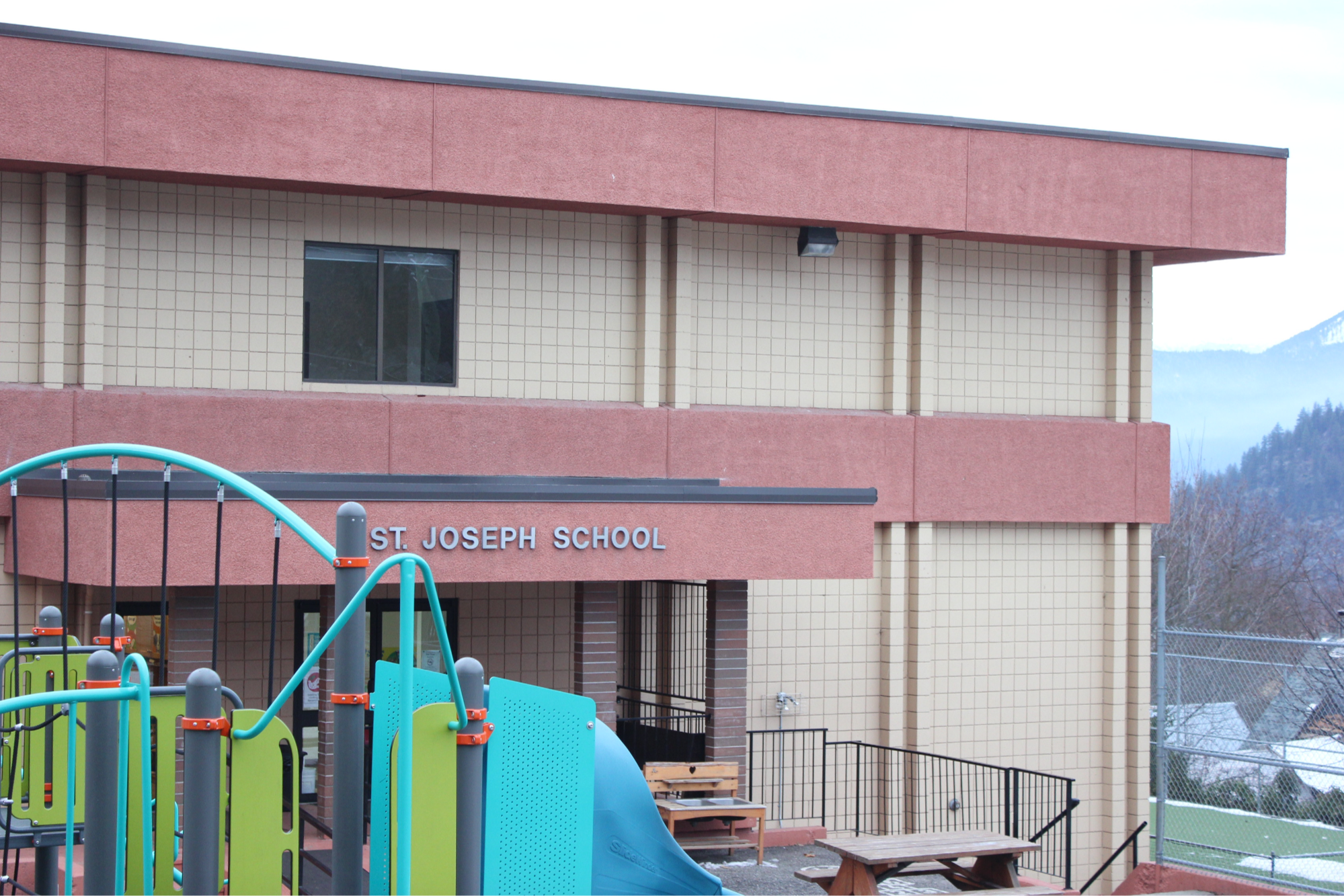 St. Joseph School Playground in front of school