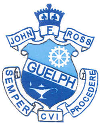 The image shows a shield emblem, featuring a blue field with a white anchor in the center.