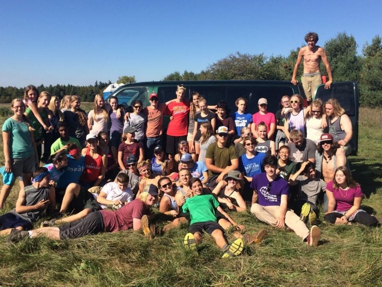 group of students from CELP at an event outdoor 