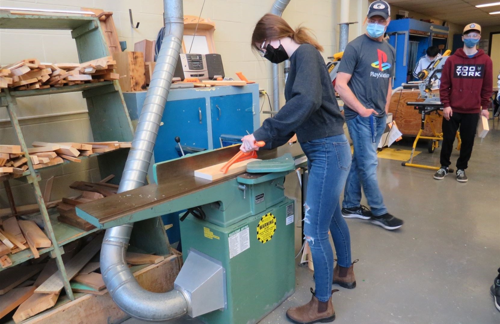 Girl in construction