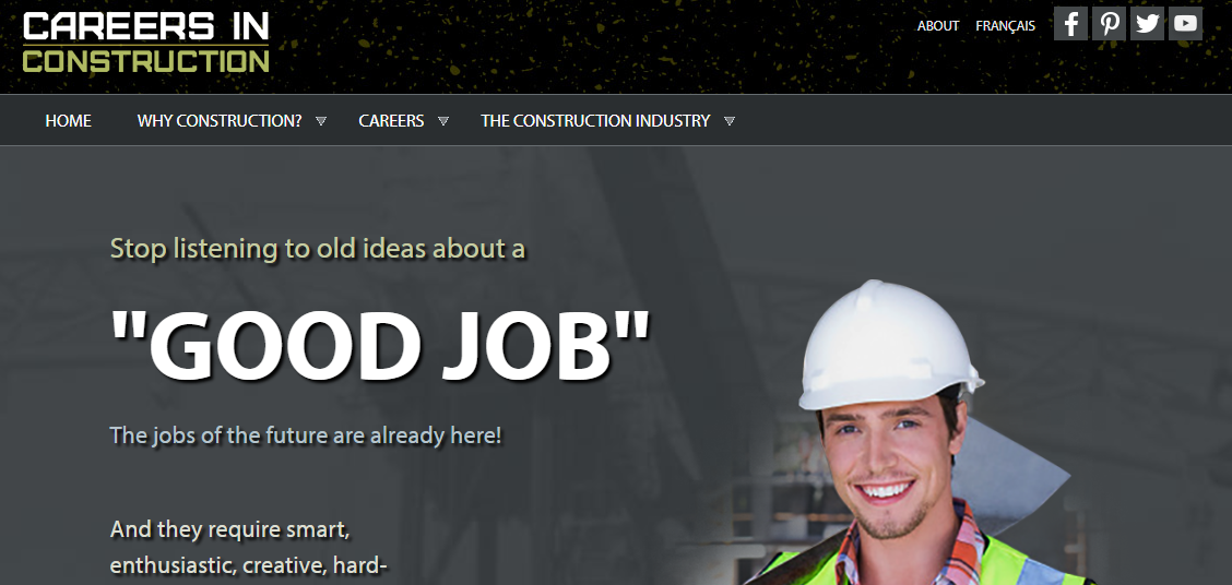 Careers in Construction website screenshot