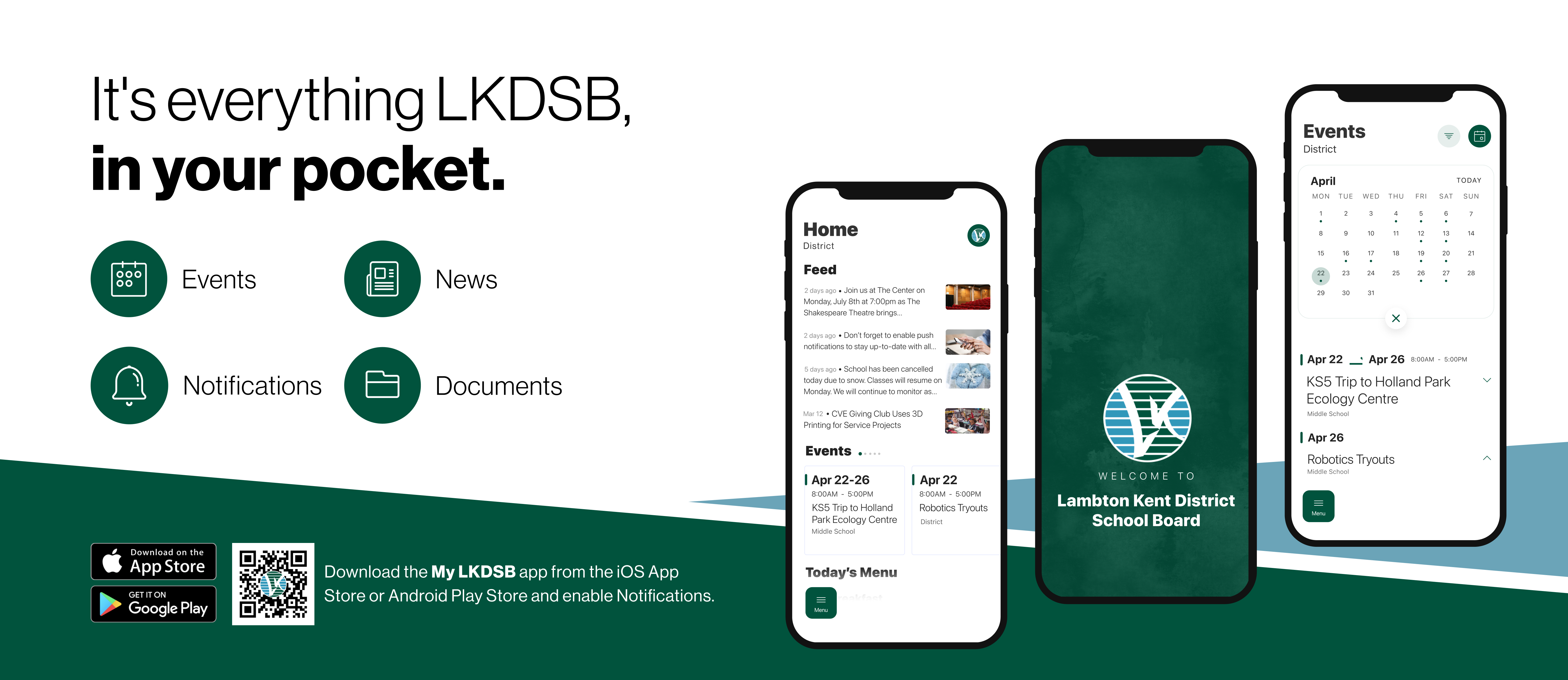 It's everything LKDSB, in youre pocket with app phone screenshots