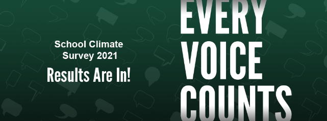 School Climate Survey 2021 results are in! Every Voice Counts