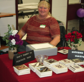 staff member sitting on the desk