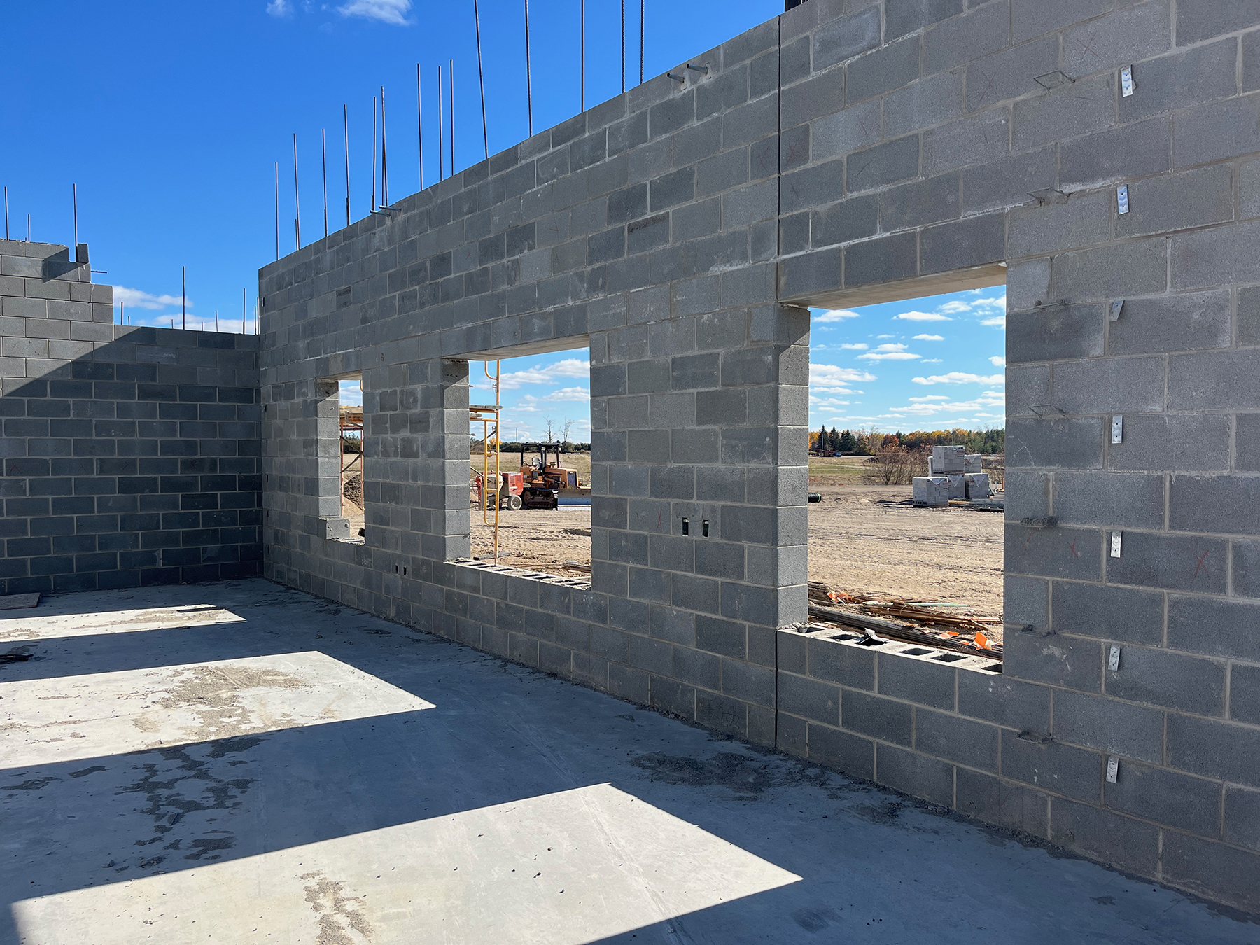 Photo of a school in the early stages of construction