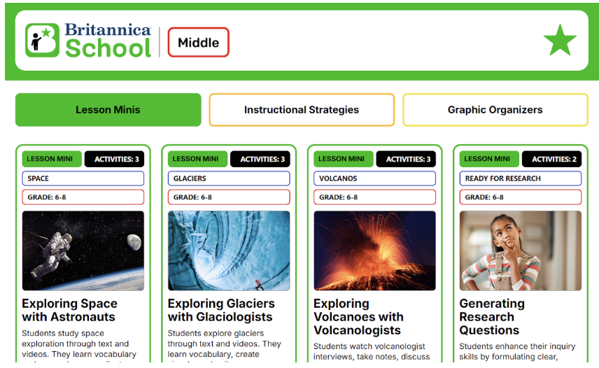screenshot of website