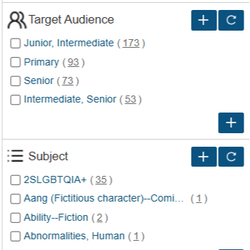 Screenshot of Insignia menu for limiting by target audience