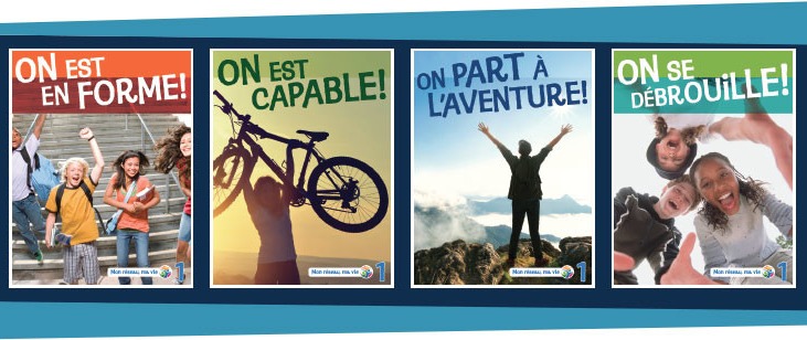 Photo of several book covers from the Mon réseau, ma vie series