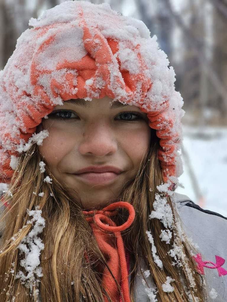 Girl in snow