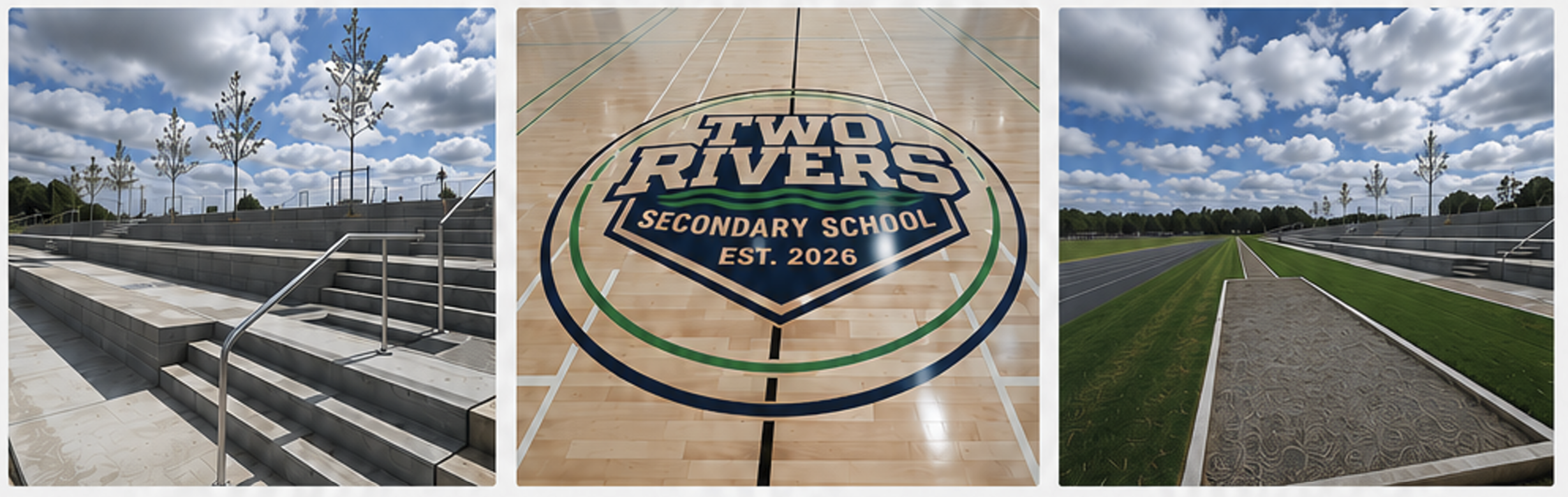 three photos showing different views of TRSS